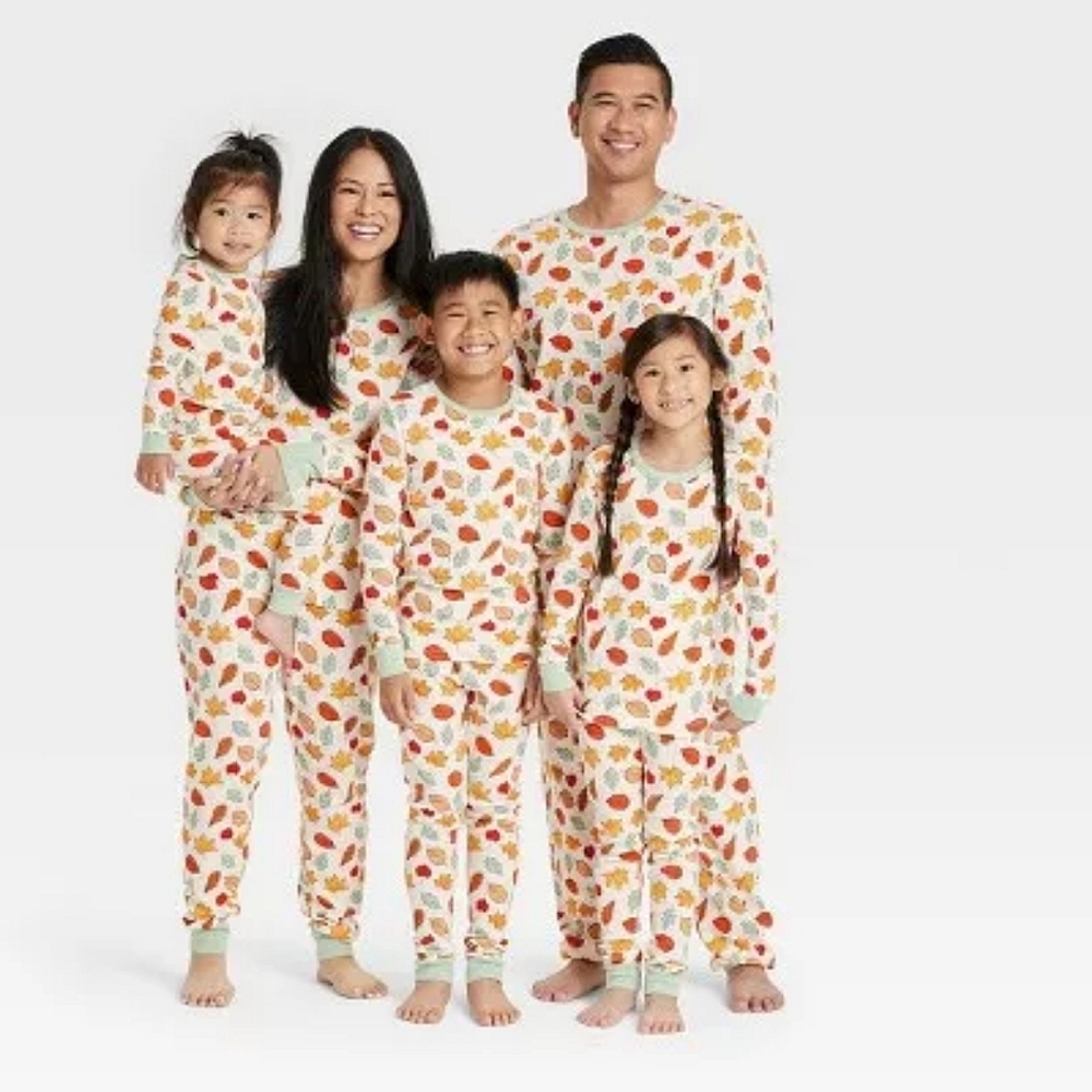 NWT! Kid's Unisex Hyde & EEK! Boutique Fall Leaf Print Matching Pajama Set